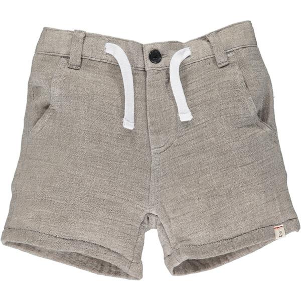 brown crew gauze shorts with white drawstrings