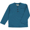 ADAMS Blue/Navy Stripe Henley Tee