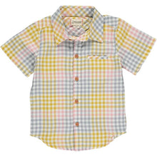  MAUI Aqua/Yellow Plaid Woven Shirt