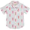 White w/ red lobster print shirt