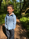 ERIN Pale Blue Hooded Woven Shirt