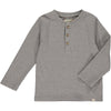 ADAMS Tan/Grey Stripe Ribbed Henley