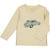 tee, car, vw, beetle, blue car, cream tee, cotton, boys top,