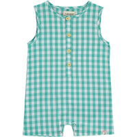 CABIN Green Plaid Playsuit