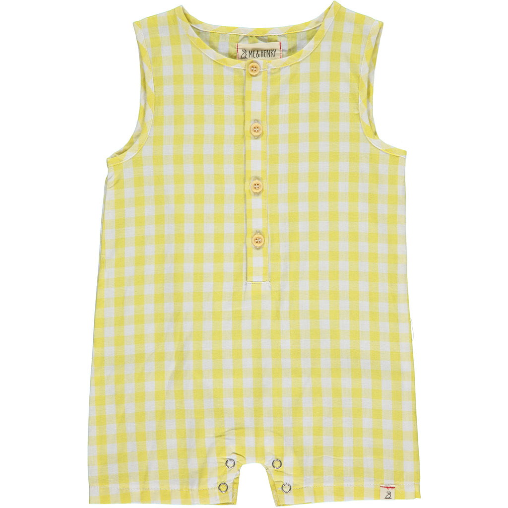 CABIN Yellow Plaid Playsuit