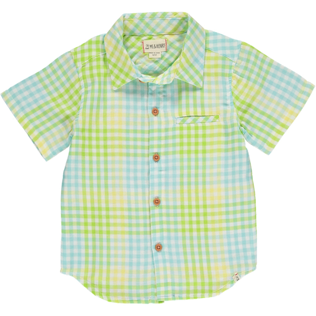 MAUI Lemon/Lime Plaid Woven Shirt