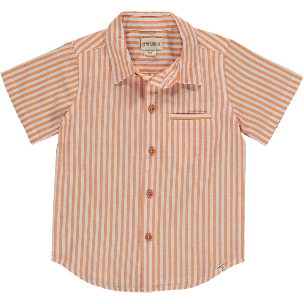 NEWPORT Orange/White Stripe Woven Shirt