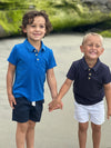 WATERGATE Terry Towelling Navy Polo