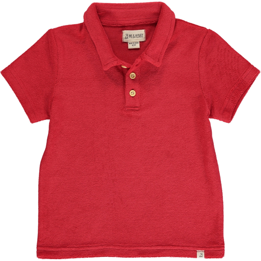 Watergate Terry Towelling Red Polo