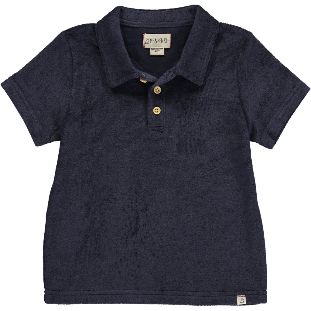 Watergate Terry Towelling Navy Polo