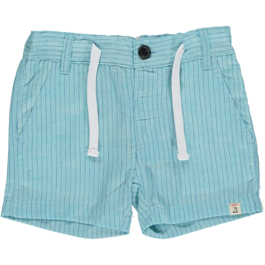 Crew Aqua/Blue Striped Shorts