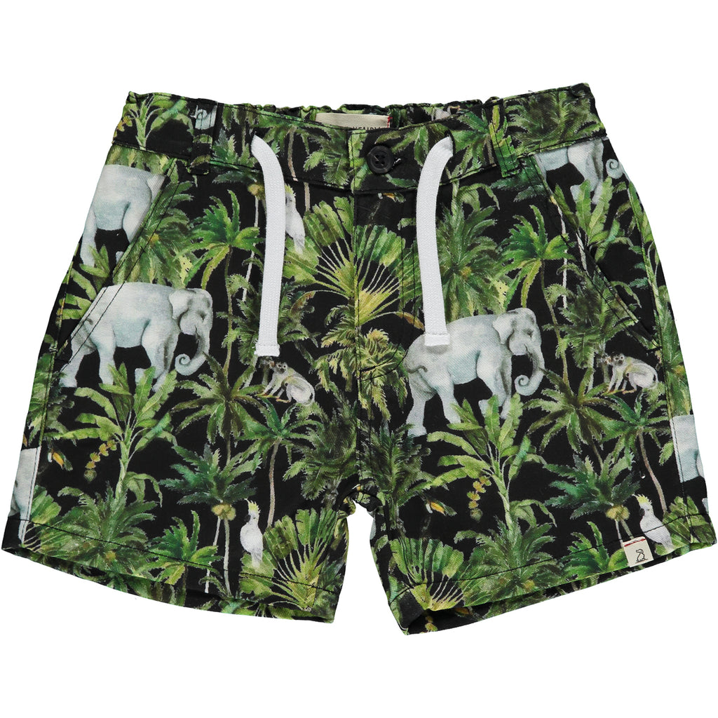 MAHALO Green Palm Woven Shorts