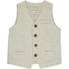 CLEMSON Cream Linen vest