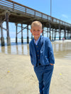 HAROLD Blue Woven Jacket