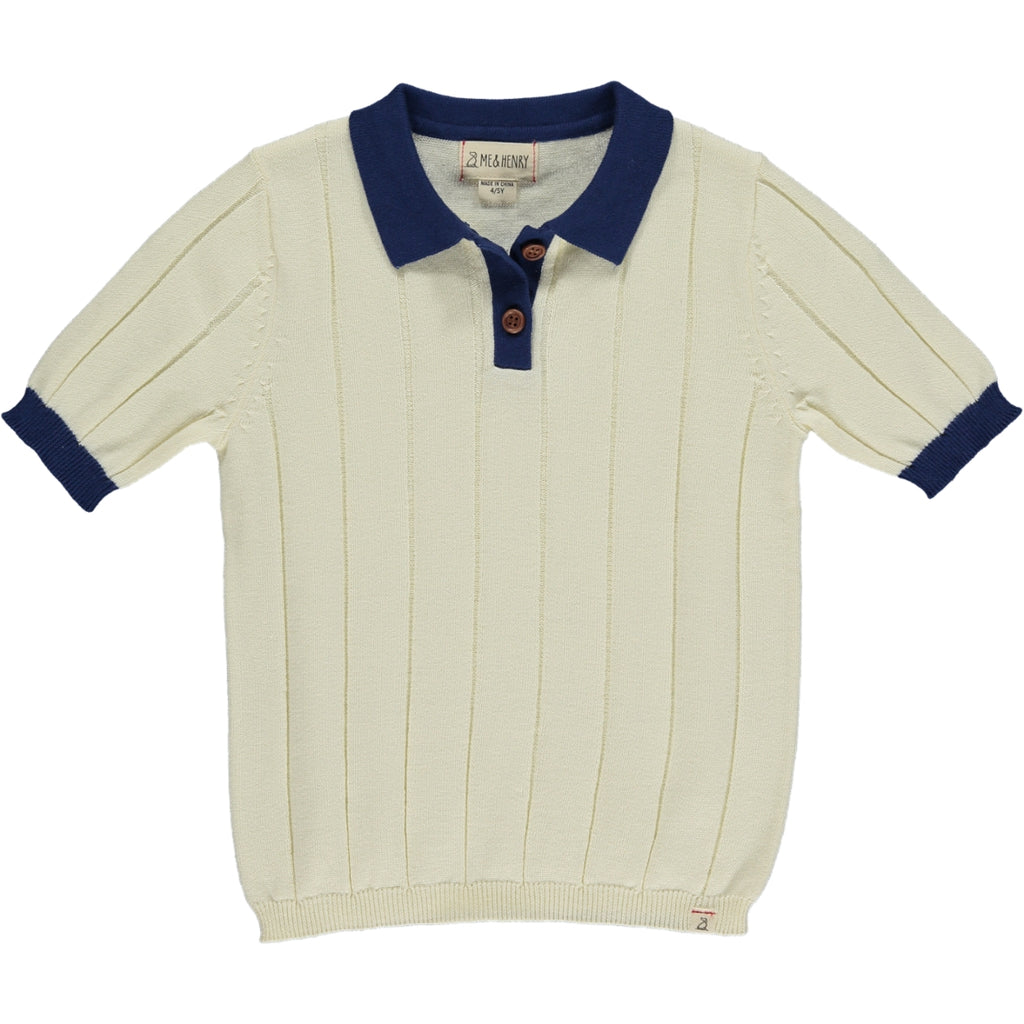 Ollie Cream Knitted Polo