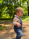 SEYMOUR Blue/Apricot Pique Polo Onesie
