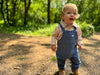 SEYMOUR Blue/Apricot Pique Polo Onesie