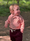 SEYMOUR Pumpkin/White Polo Onesie
