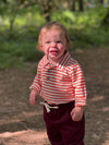 SEYMOUR Pumpkin/White Polo Onesie