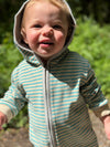 BLAINE Turquoise/Beige Cosy Hooded Romper