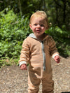 BLAINE Orange/Beige Cosy Hooded Romper