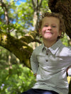 MIDWAY Grey/White Stripe Polo