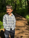 Mens Atwood Woven Shirt Lined navy square