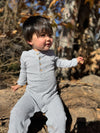 MITCH Henley Grey/White Romper