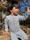 MITCH Henley Grey/White Romper