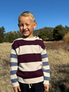 RICARDO Colour Block Burgundy/China arms Sweater