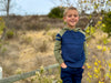 Pedro Green/Navy Striped Hooded Sweater