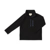 PICKET Black Waffle Zip up top