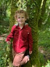 ERIN Red Cord Hooded Woven Shirt