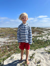 SEABERRY Navy/Cream Hooded Top