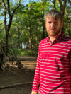 Mens Midway Polo wine multi stripe
