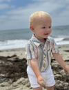 CHAMBRAY/NEON STRIPE HELFORD WOVEN ONESIE