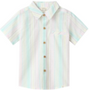 GREEN MULTI STRIPE NEWPORT WOVEN SHIRT