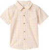 PEACH/ LEMON PLAID NEWPORT WOVEN SHIRT