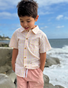 PEACH/ LEMON PLAID NEWPORT WOVEN SHIRT