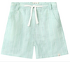 CREW WOVEN GREEN TEXTURED PLAID SHORTS