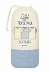 WALTER TRIPLE PACK TEES WHITE/MINT/LEMON