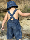 FISHERMAN Dark Chambray Stripe Bucket Hat
