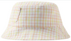 FISHERMAN Peach/Lemon Plaid Bucket Hat