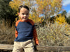 Pedro Orange/Navy Striped Hooded Sweater