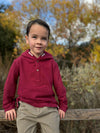 SIMON Burgundy Hooded Top