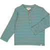 Blue ribbed multi stripe