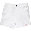 White, crew, gauze, short, shorts, casual, smart, spring, summer, Henry.