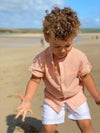 White, crew, gauze, short, shorts, casual, smart, spring, summer, Henry.