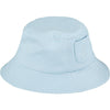 Pale, blue, twill, bucket, hat, holiday, beach, summer, spring, dog, Henry.