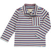 Navy stripe polo